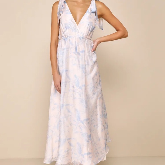 Lulus Floral Tie-Strap Maxi Dress - Picture 2 of 3